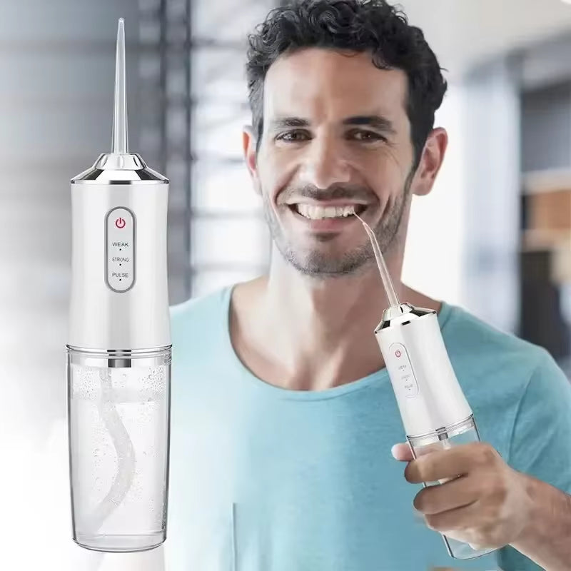 Ultimate Portable Smart Electric Oral Irrigator - 4 Jets, 3 Modes, Rechargeable Dental Water Flosser for a Brighter Smile!