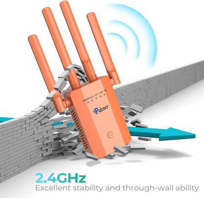 The Newest Wifi Range Extender Signal Booster up to 6000Sq.Ft and 35 Devices, Internet Booster for Home, Wireless Internet Repeater and Signal Amplifier, 5 Modes,1-Tap Setup, Supports Ethernet Port