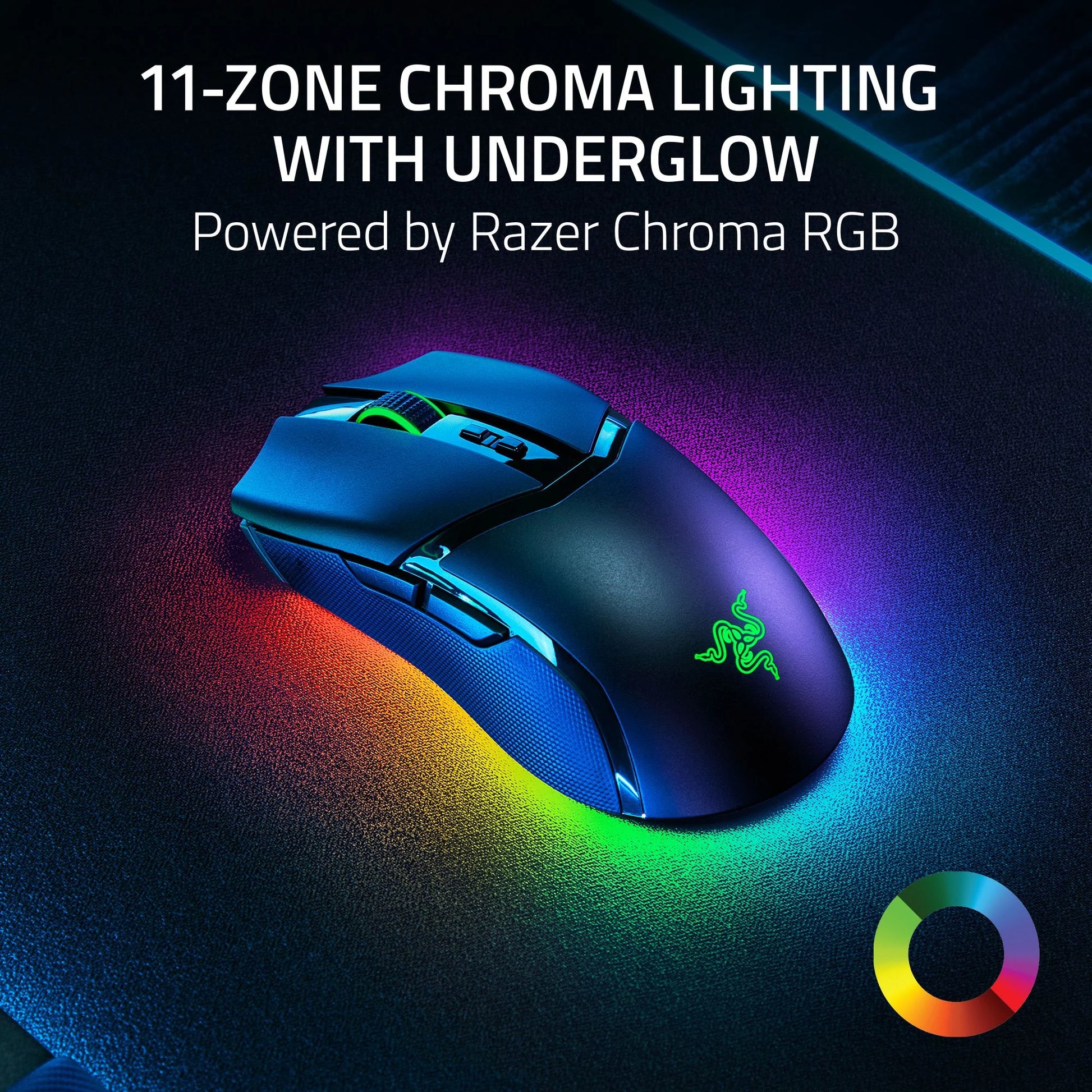 Cobra Pro Lightweight Wireless PC Gaming Mouse with  Chroma RGB, Customizable Controls, 77G, Black