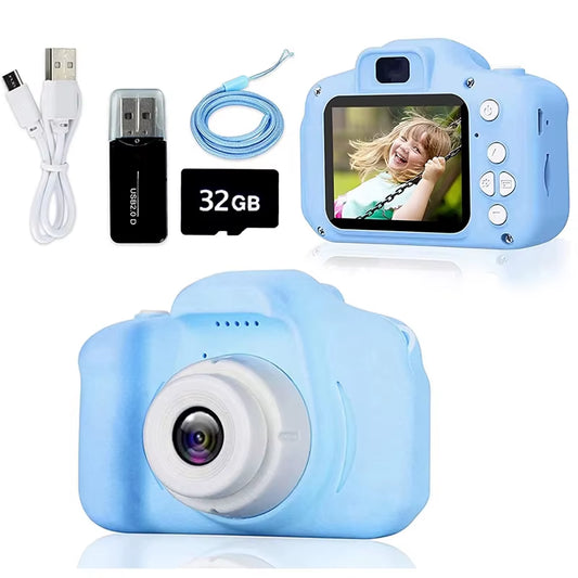 Adorable 1080P Kids Digital Camera - Perfect Educational Toy for Girls with Free Gift!