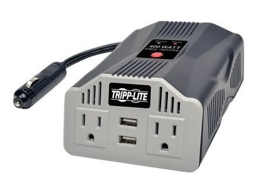 400W Car Power Inverter with 2 Outlets & 2 USB Charging Ports, Ultra-Compact (PV400USB)