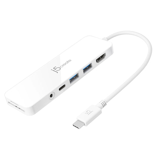 USB-C® Multi-Port Hub, White, JCD373